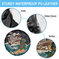 Personalized Japanese Koi Fish Ramen Spare Tire Cover Tiki Surfing Wagara Hibiscus Pattern - Wonder Print Shop