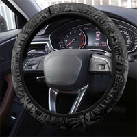 Japanese Koi Fish Ramen Steering Wheel Cover Tiki Surfing Wagara Hibiscus Pattern - Wonder Print Shop