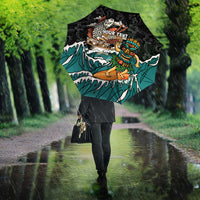 Personalized Japanese Koi Fish Ramen Umbrella Tiki Surfing Wagara Hibiscus Pattern - Wonder Print Shop