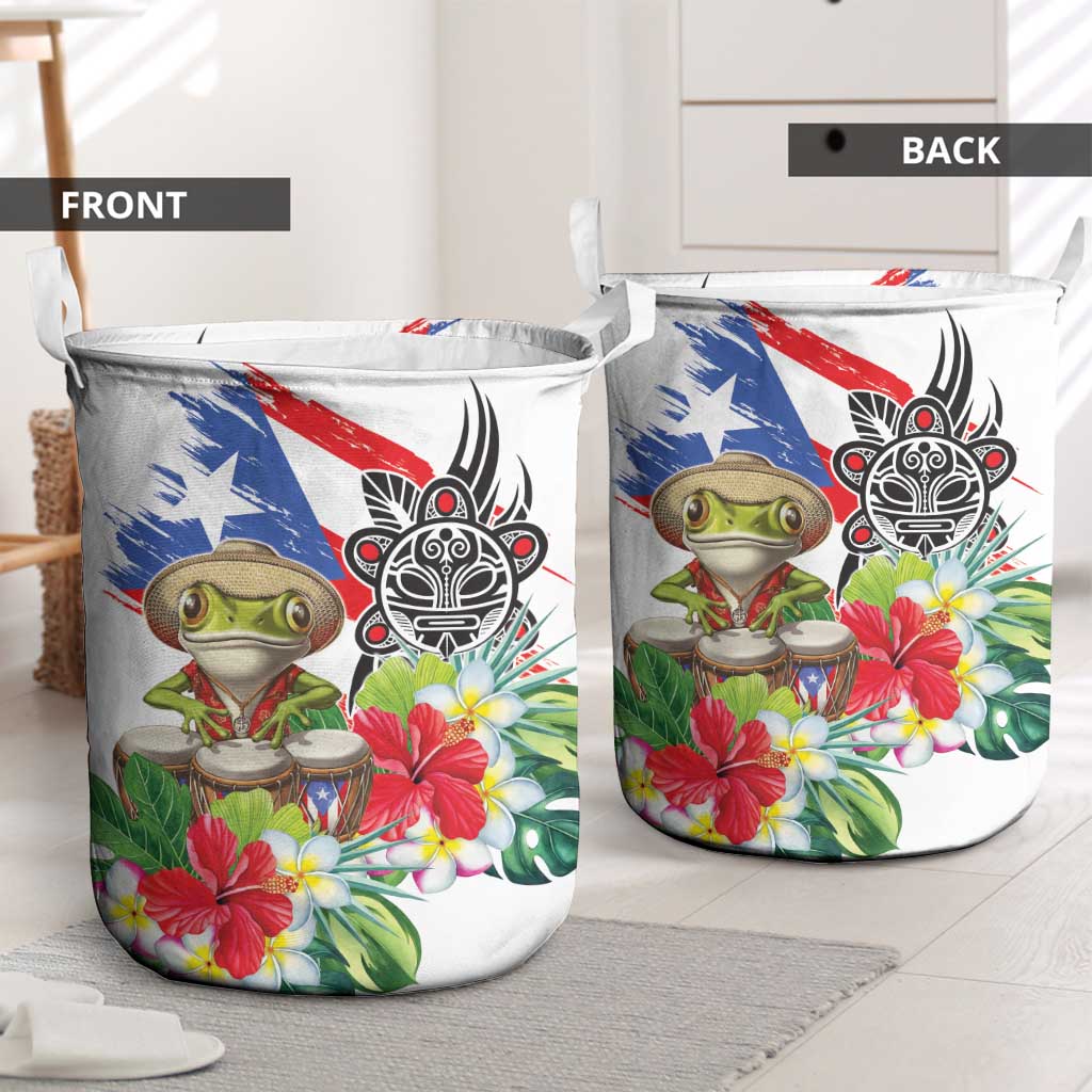 Coqui Frog Puerto Rico Laundry Basket No No Suelte La Bandera