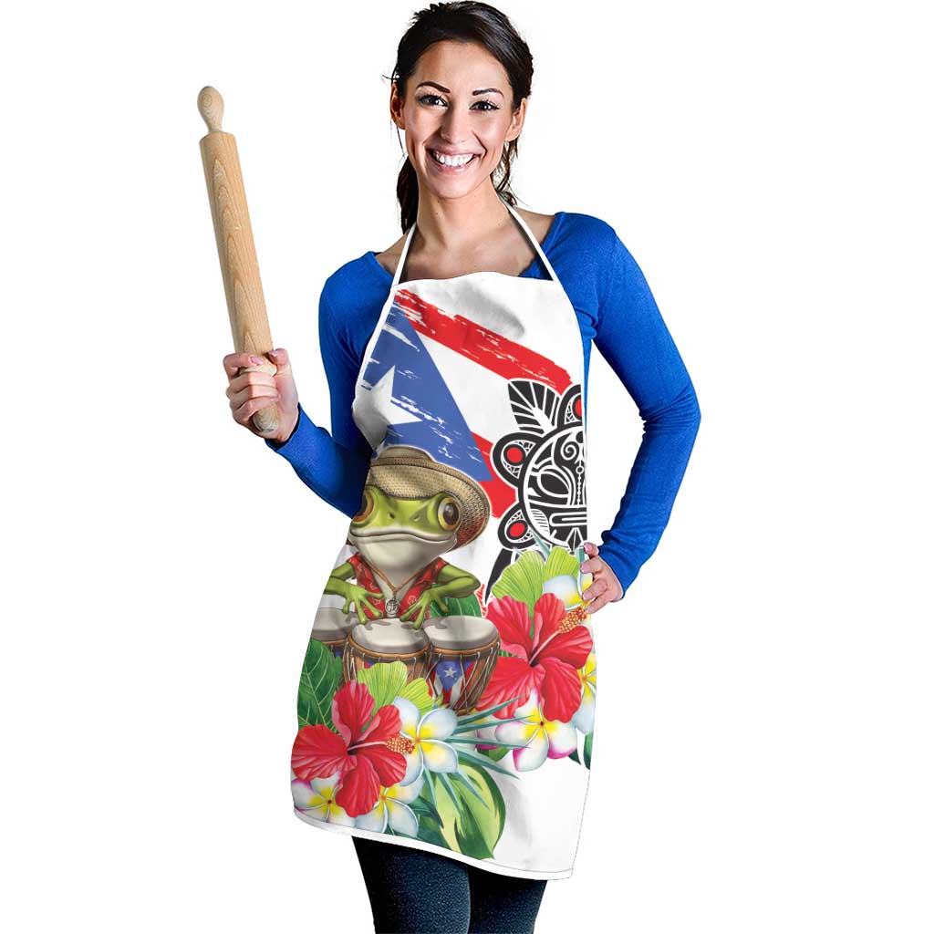 Coqui Frog Puerto Rico Apron No No Suelte La Bandera