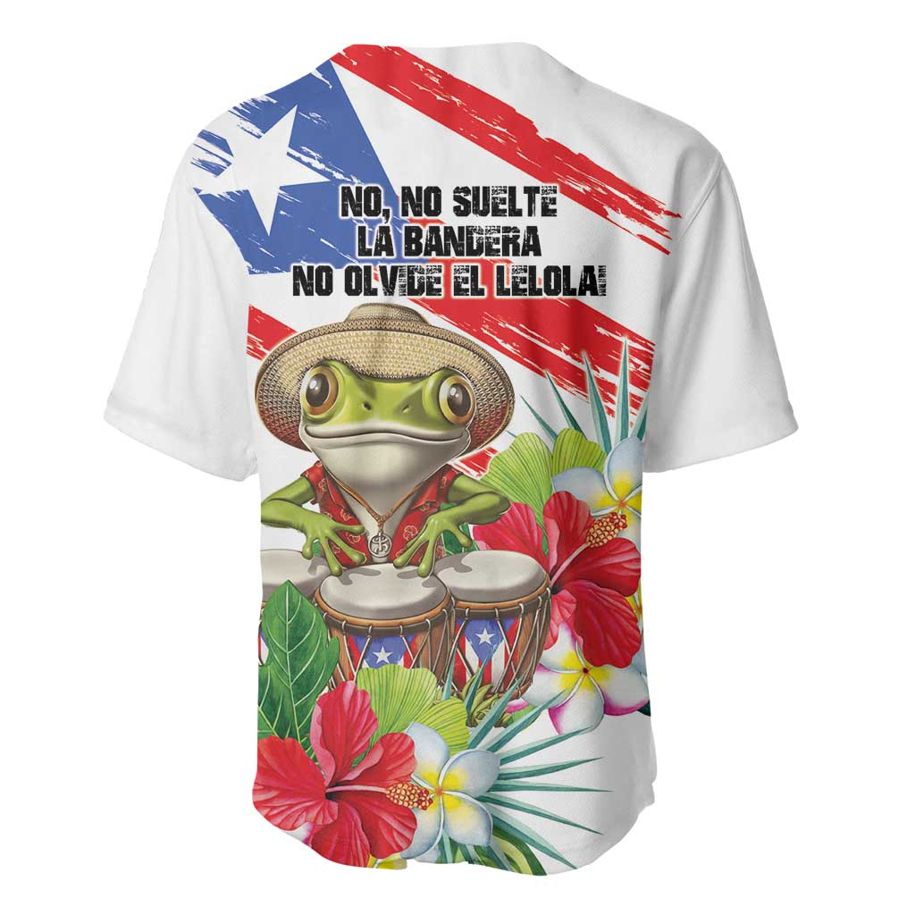 Coqui Frog Puerto Rico Baseball Jersey No No Suelte La Bandera