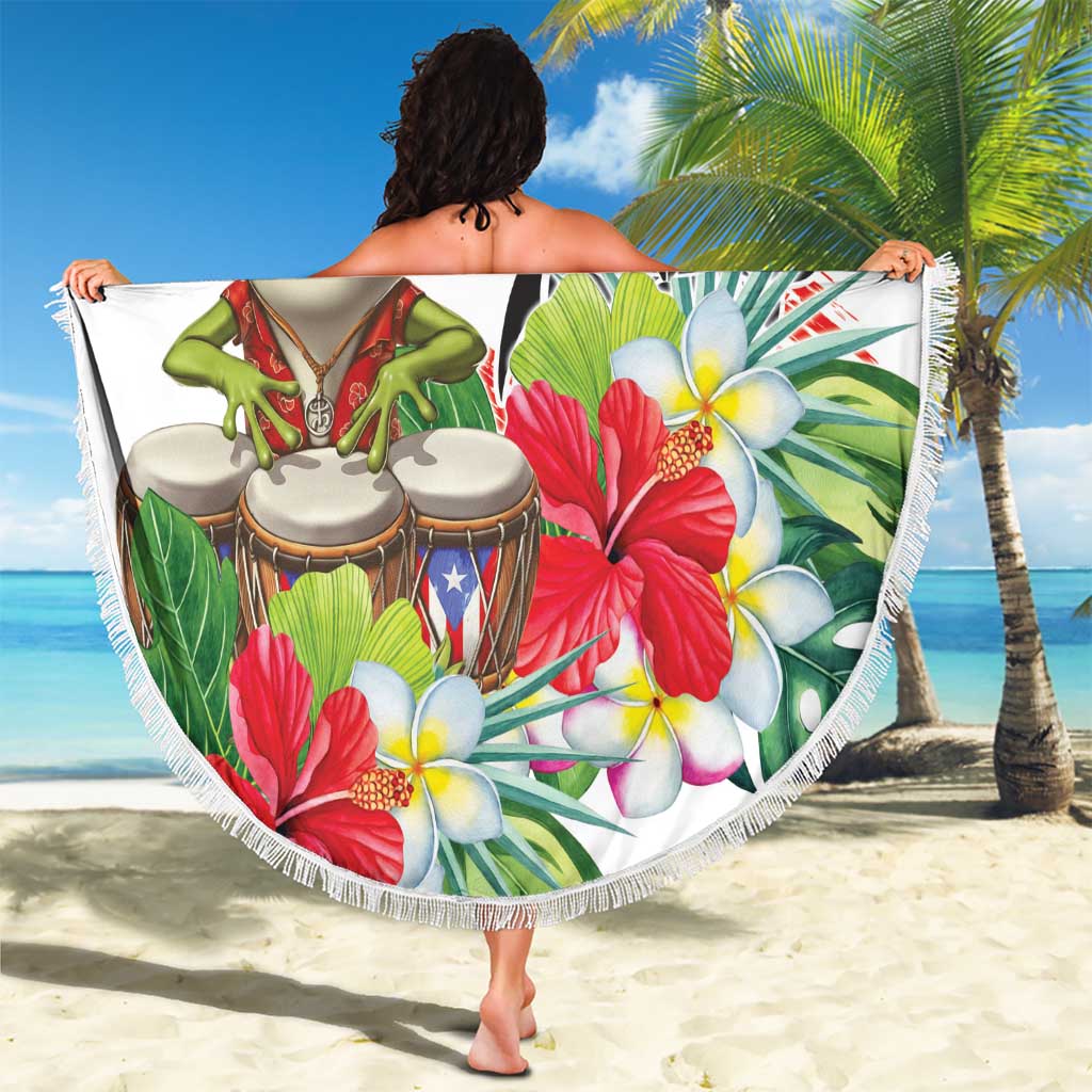 Coqui Frog Puerto Rico Beach Blanket No No Suelte La Bandera