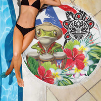 Coqui Frog Puerto Rico Beach Blanket No No Suelte La Bandera