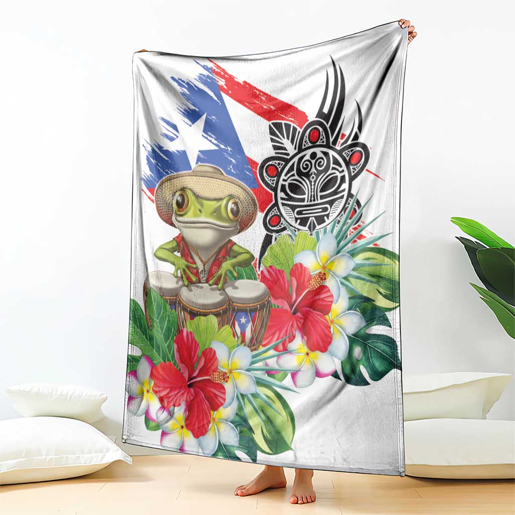 Coqui Frog Puerto Rico Blanket No No Suelte La Bandera