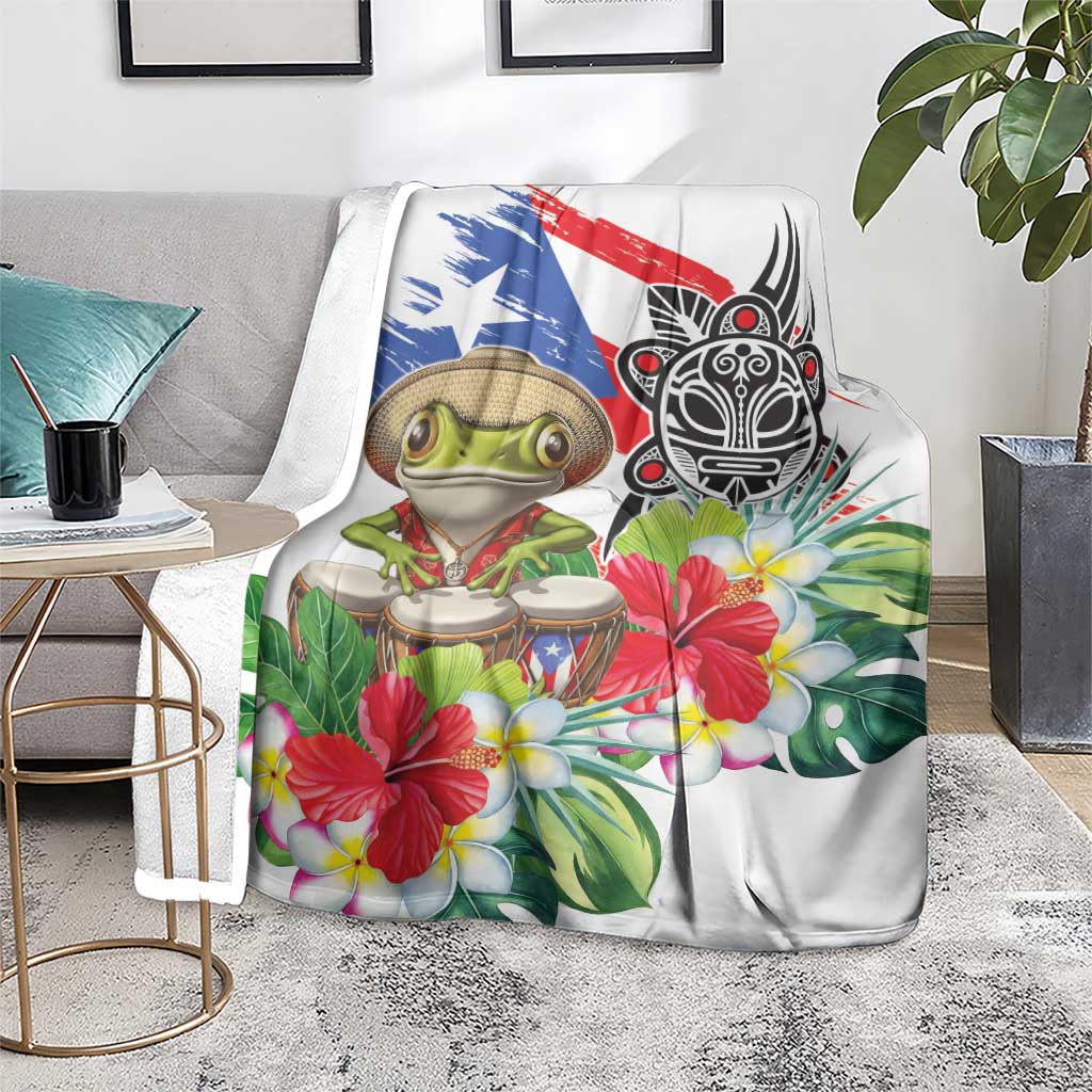 Coqui Frog Puerto Rico Blanket No No Suelte La Bandera