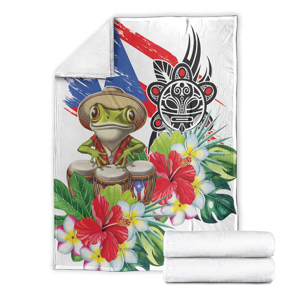 Coqui Frog Puerto Rico Blanket No No Suelte La Bandera