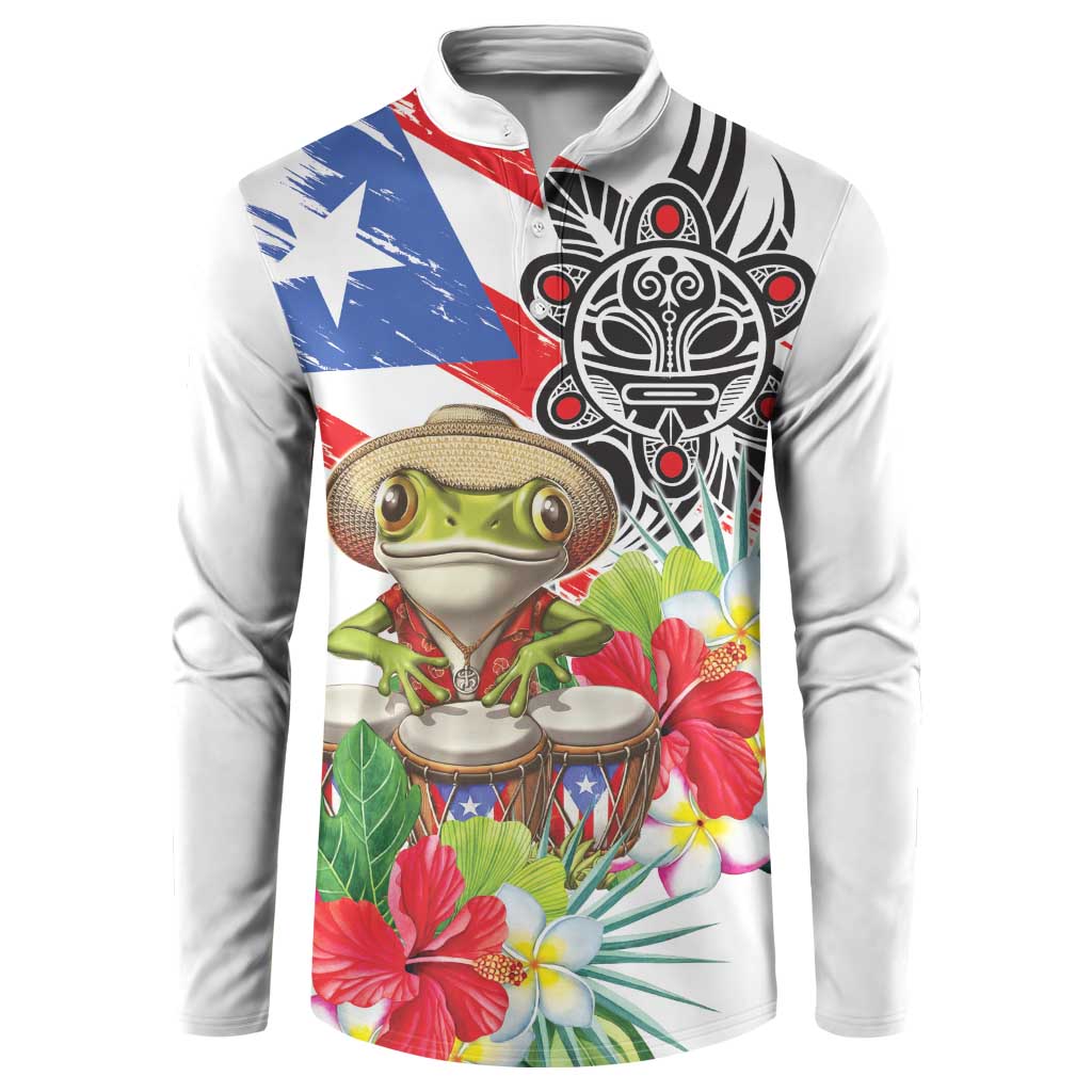 Coqui Frog Puerto Rico Button Sweatshirt No No Suelte La Bandera