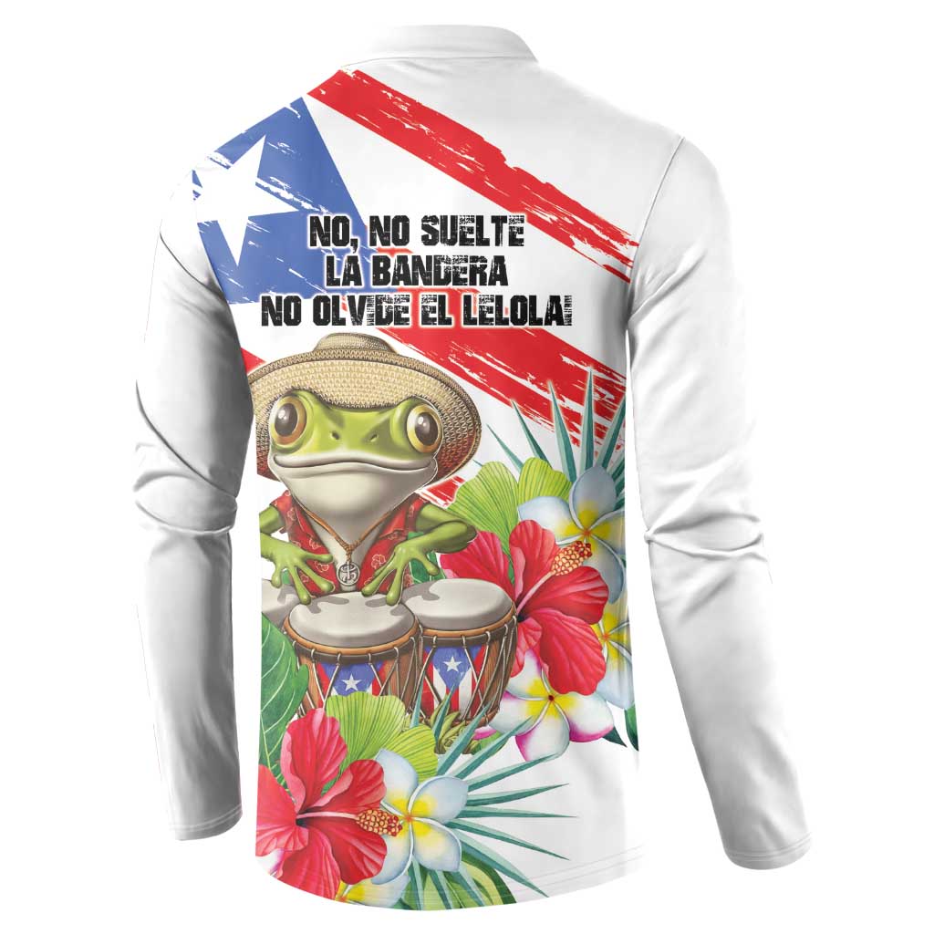 Coqui Frog Puerto Rico Button Sweatshirt No No Suelte La Bandera