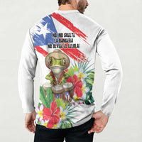 Coqui Frog Puerto Rico Button Sweatshirt No No Suelte La Bandera