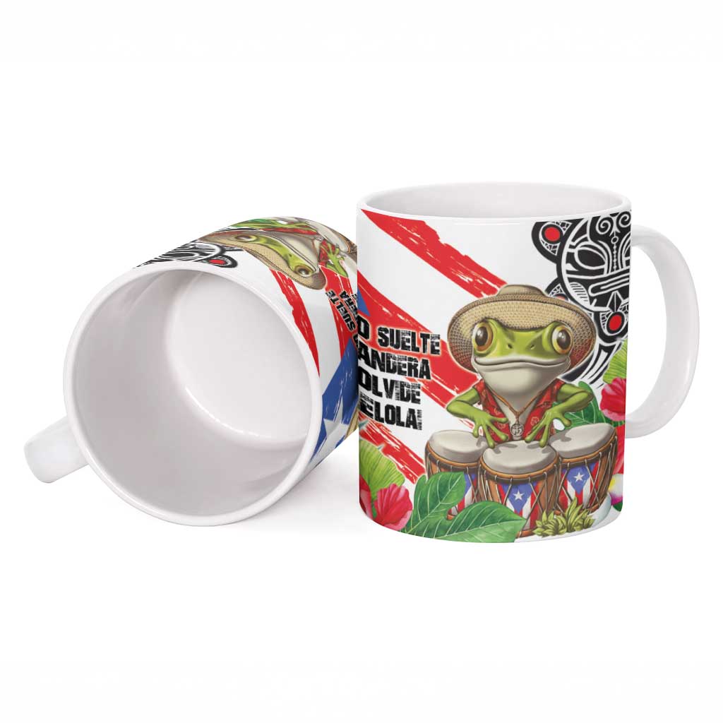 Coqui Frog Puerto Rico Ceramic Mug No No Suelte La Bandera