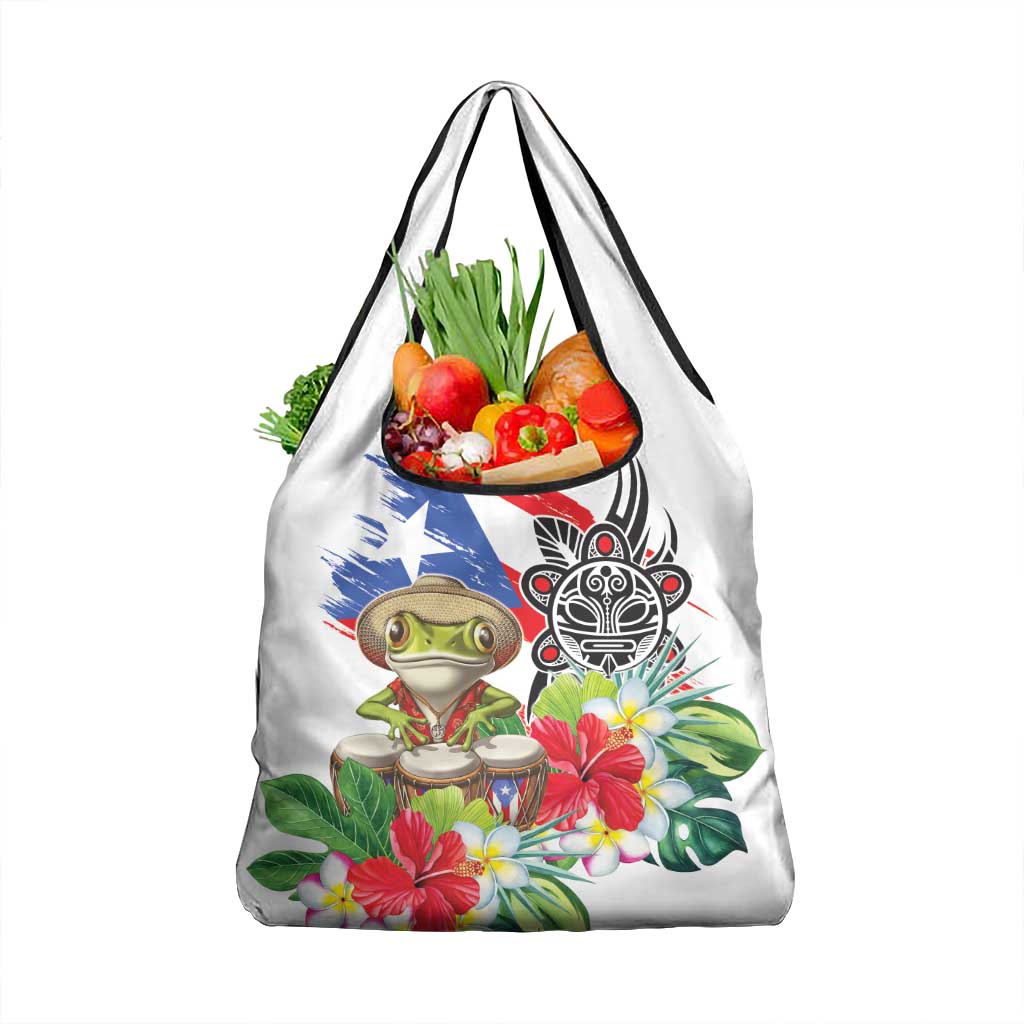 Coqui Frog Puerto Rico Grocery Bag No No Suelte La Bandera