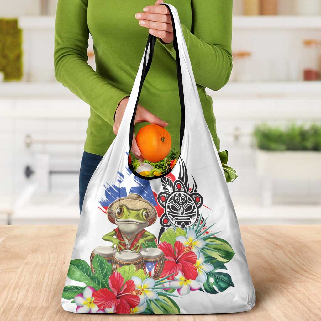 Coqui Frog Puerto Rico Grocery Bag No No Suelte La Bandera