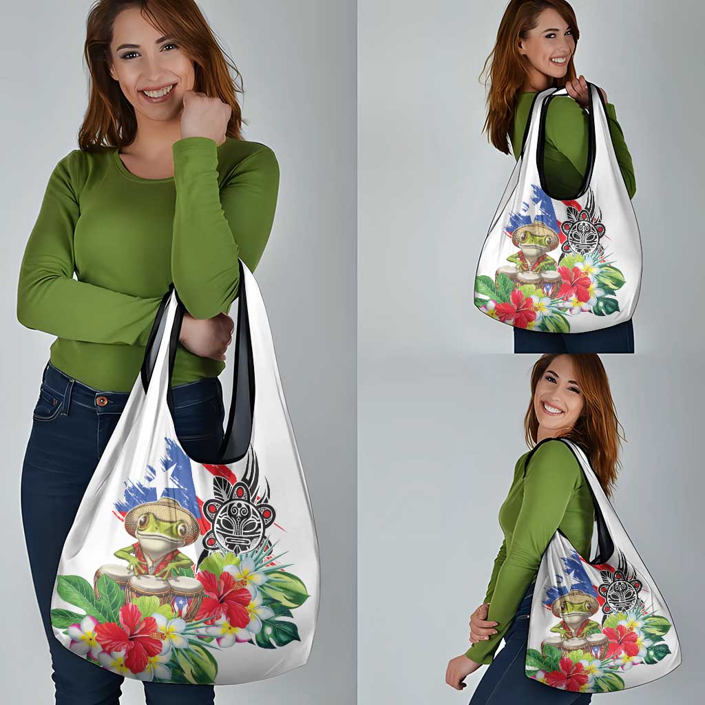 Coqui Frog Puerto Rico Grocery Bag No No Suelte La Bandera