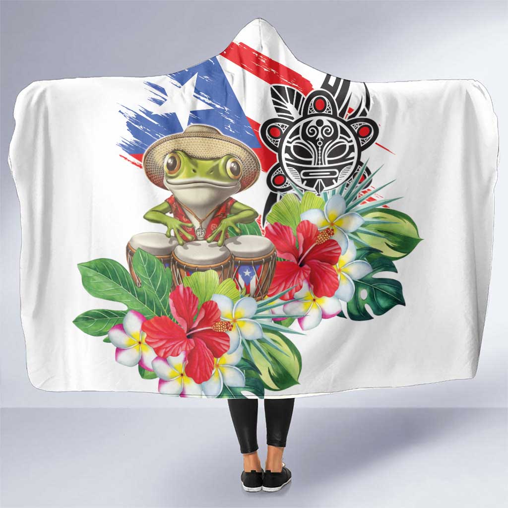 Coqui Frog Puerto Rico Hooded Blanket No No Suelte La Bandera