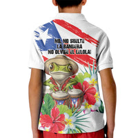 Coqui Frog Puerto Rico Kid Polo Shirt No No Suelte La Bandera