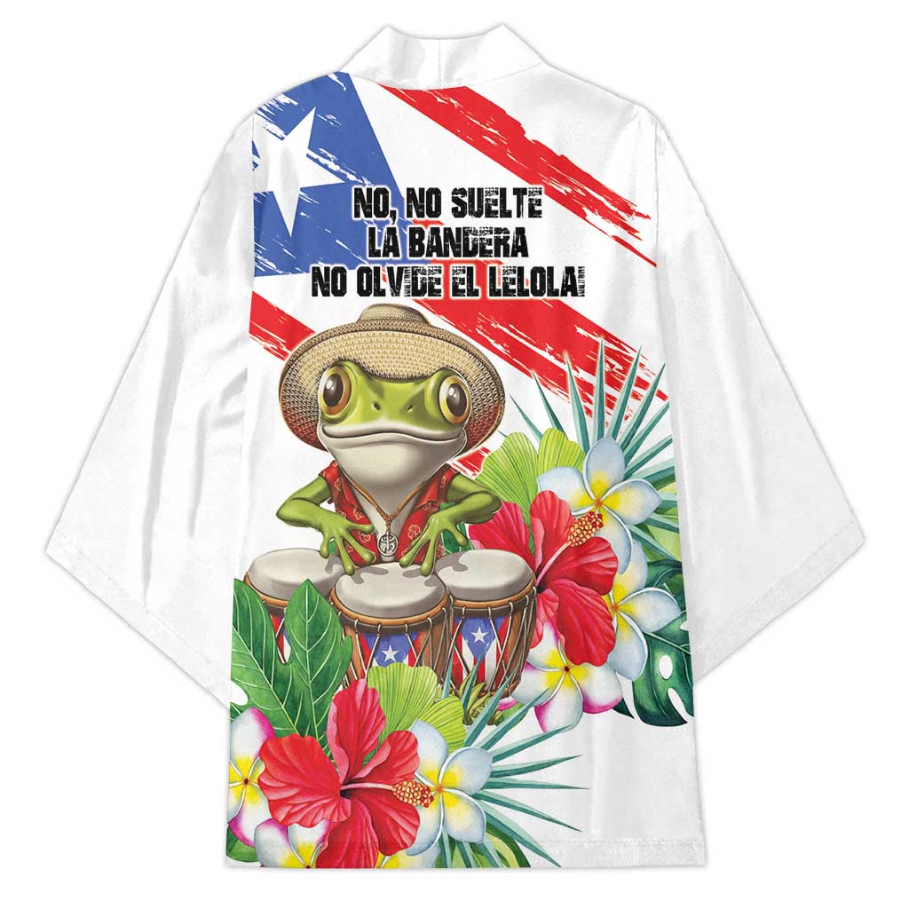 Coqui Frog Puerto Rico Kimono No No Suelte La Bandera