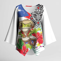 Coqui Frog Puerto Rico Kimono Sleeve Blouse No No Suelte La Bandera