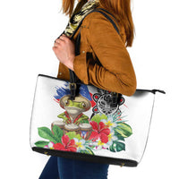 Coqui Frog Puerto Rico Leather Tote Bag No No Suelte La Bandera
