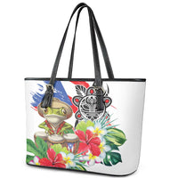 Coqui Frog Puerto Rico Leather Tote Bag No No Suelte La Bandera