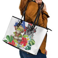 Coqui Frog Puerto Rico Leather Tote Bag No No Suelte La Bandera