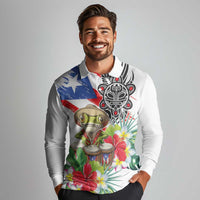 Coqui Frog Puerto Rico Long Sleeve Polo Shirt No No Suelte La Bandera