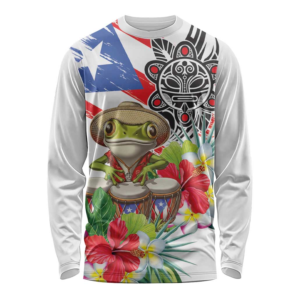 Coqui Frog Puerto Rico Long Sleeve Shirt No No Suelte La Bandera