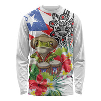 Coqui Frog Puerto Rico Long Sleeve Shirt No No Suelte La Bandera