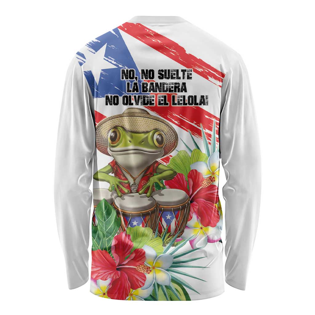 Coqui Frog Puerto Rico Long Sleeve Shirt No No Suelte La Bandera