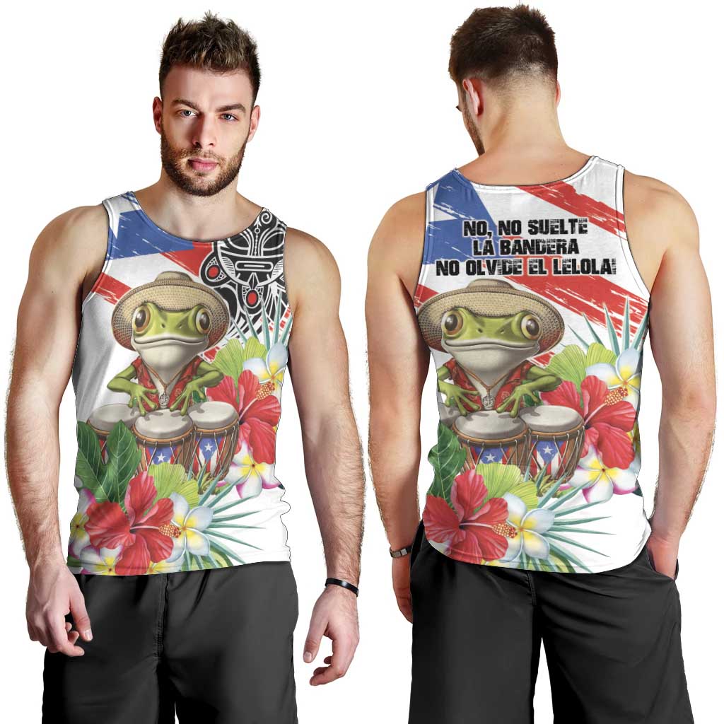 Coqui Frog Puerto Rico Men Tank Top No No Suelte La Bandera