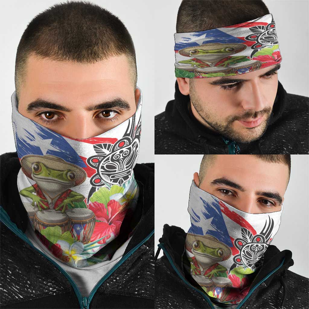Coqui Frog Puerto Rico Neck Gaiter No No Suelte La Bandera