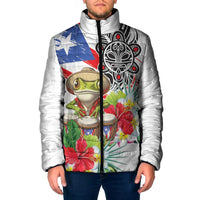 Coqui Frog Puerto Rico Padded Jacket No No Suelte La Bandera
