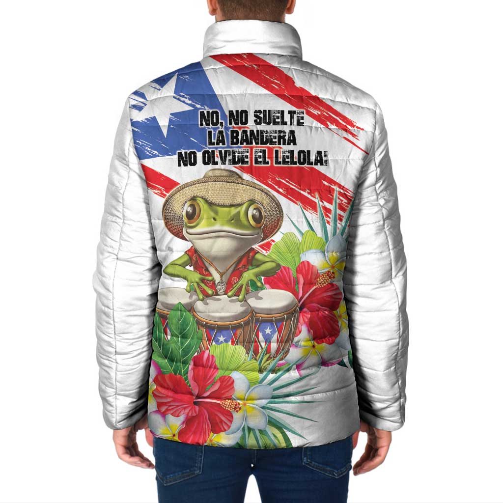 Coqui Frog Puerto Rico Padded Jacket No No Suelte La Bandera