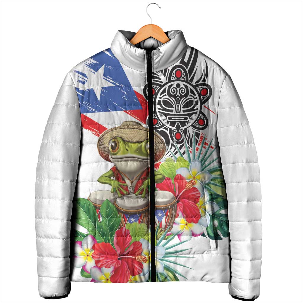 Coqui Frog Puerto Rico Padded Jacket No No Suelte La Bandera