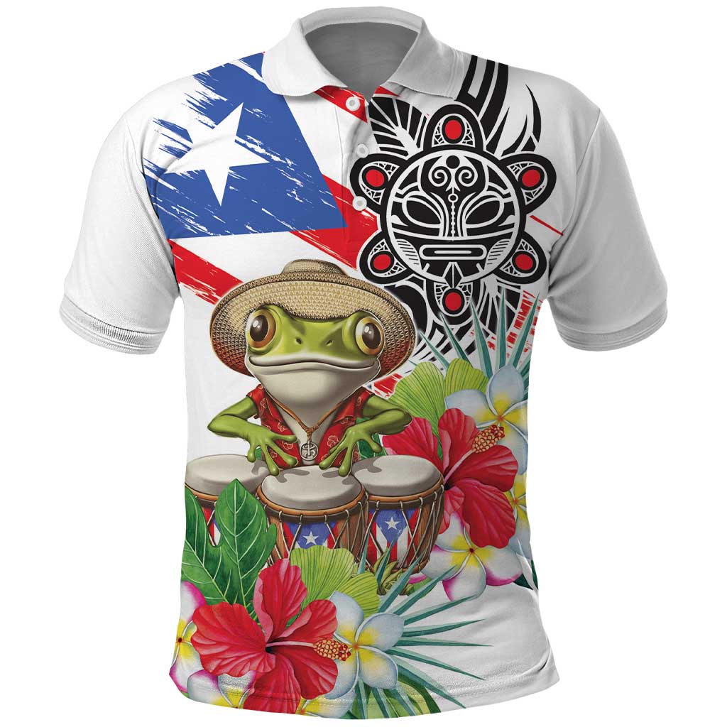 Coqui Frog Puerto Rico Polo Shirt No No Suelte La Bandera