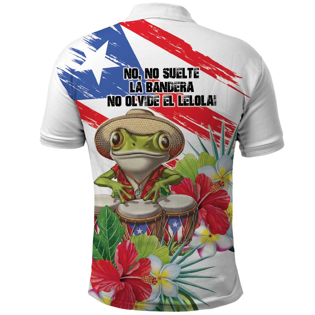 Coqui Frog Puerto Rico Polo Shirt No No Suelte La Bandera