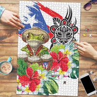Coqui Frog Puerto Rico Puzzle No No Suelte La Bandera