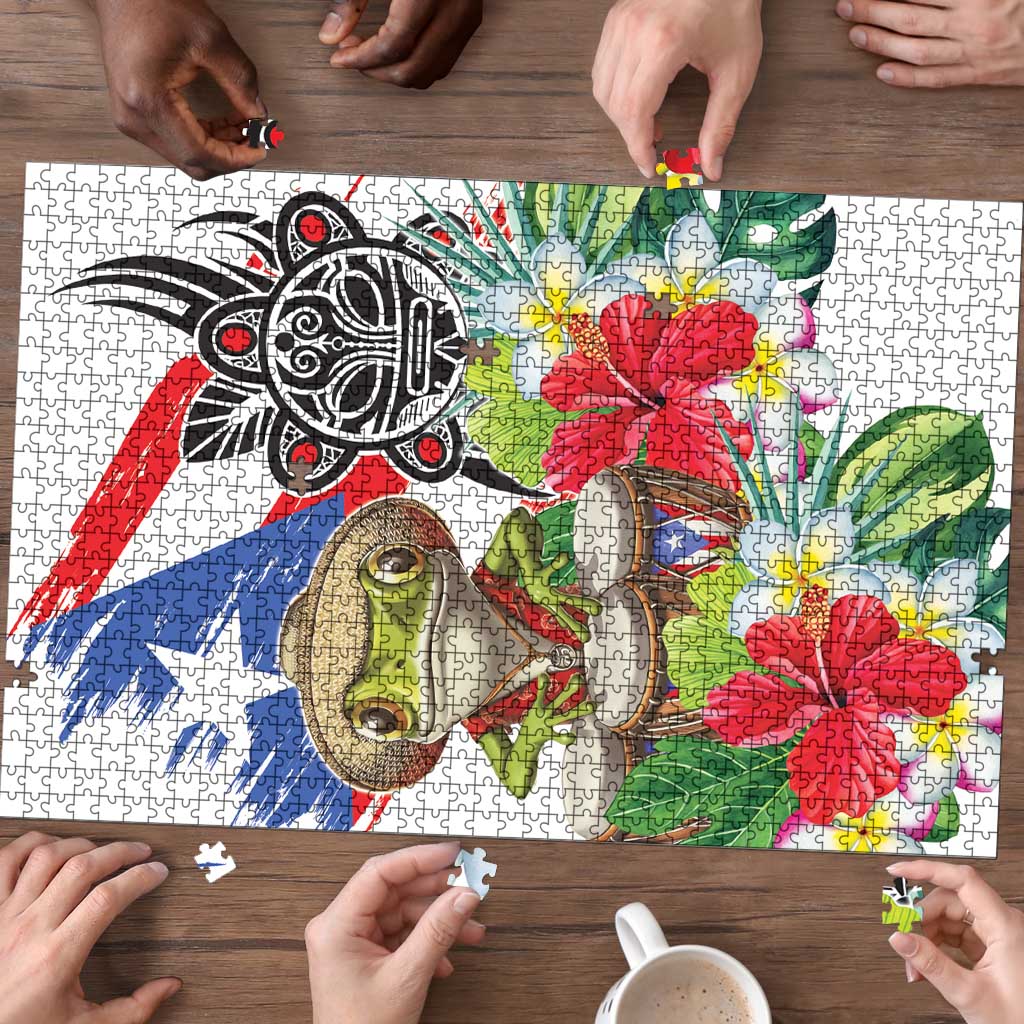 Coqui Frog Puerto Rico Puzzle No No Suelte La Bandera