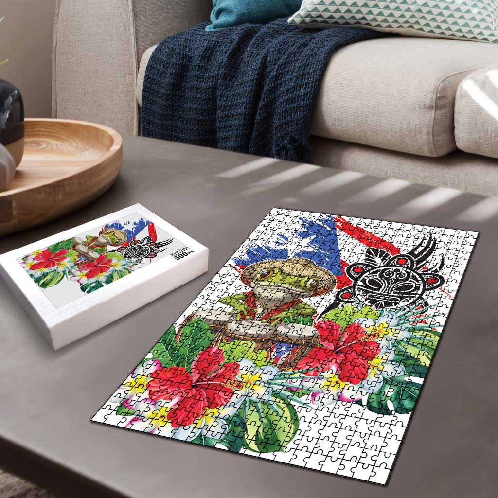 Coqui Frog Puerto Rico Puzzle No No Suelte La Bandera