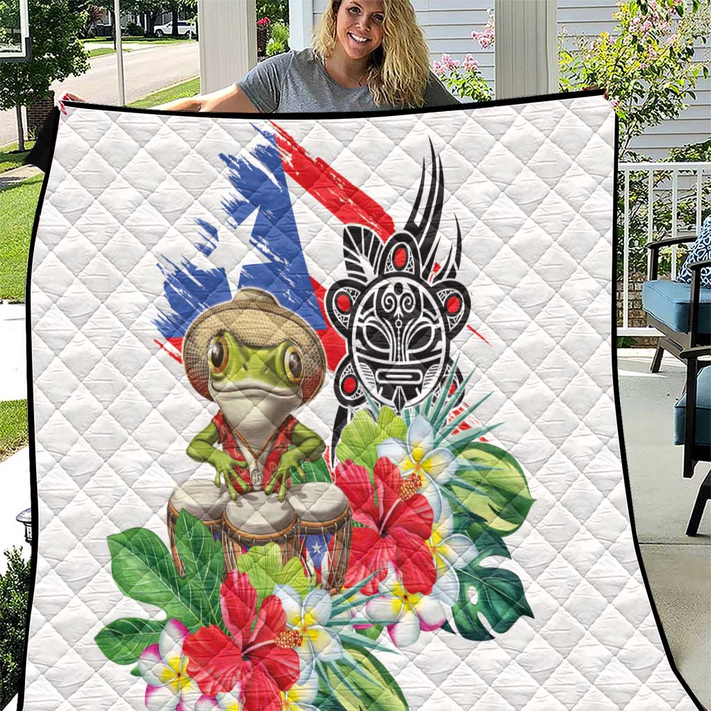 Coqui Frog Puerto Rico Quilt No No Suelte La Bandera