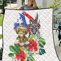 Coqui Frog Puerto Rico Quilt No No Suelte La Bandera