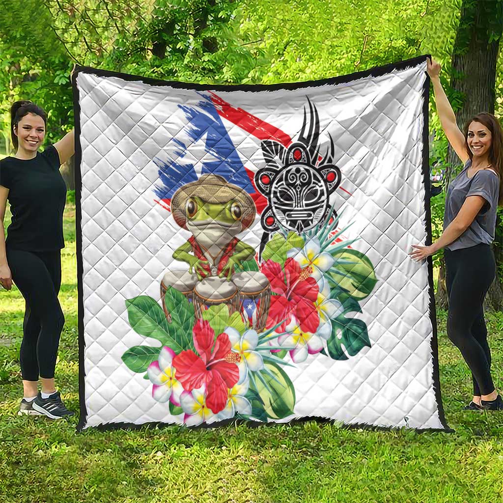 Coqui Frog Puerto Rico Quilt No No Suelte La Bandera