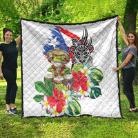 Coqui Frog Puerto Rico Quilt No No Suelte La Bandera