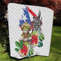 Coqui Frog Puerto Rico Quilt No No Suelte La Bandera