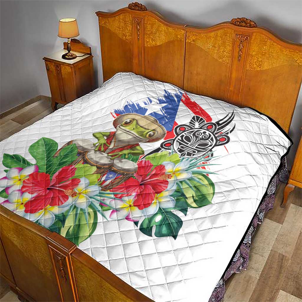 Coqui Frog Puerto Rico Quilt No No Suelte La Bandera