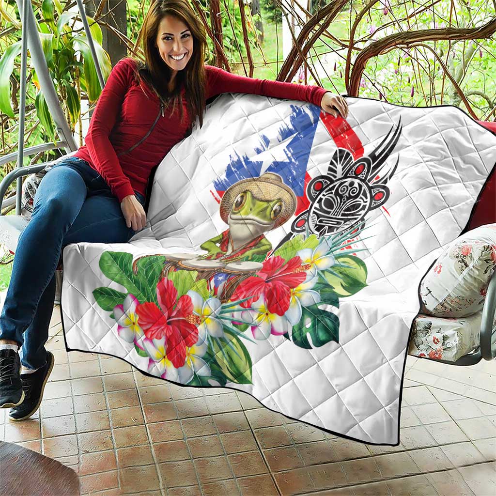 Coqui Frog Puerto Rico Quilt No No Suelte La Bandera