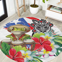 Coqui Frog Puerto Rico Round Carpet No No Suelte La Bandera