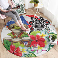 Coqui Frog Puerto Rico Round Carpet No No Suelte La Bandera
