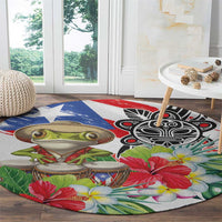 Coqui Frog Puerto Rico Round Carpet No No Suelte La Bandera