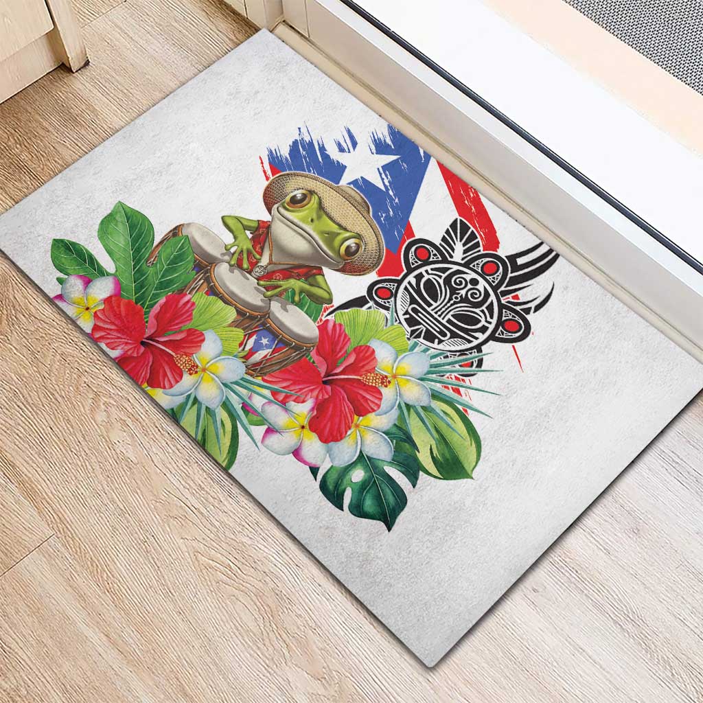 Coqui Frog Puerto Rico Rubber Doormat No No Suelte La Bandera